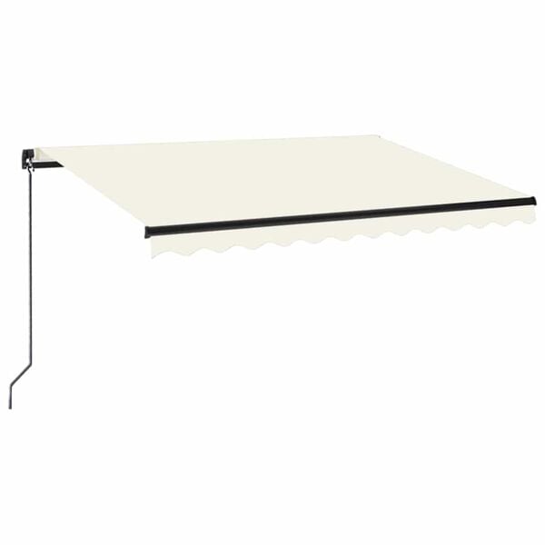 vidaXL Markise Manuell Einziehbar 350x250 cm Creme