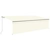 vidaXL Markise Manuell Einziehbar mit Rollo 5x3 m Creme