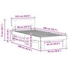 vidaXL Bettrahmen mit Kopfteil Natur 90 x 200 cm Massives Kiefernholz