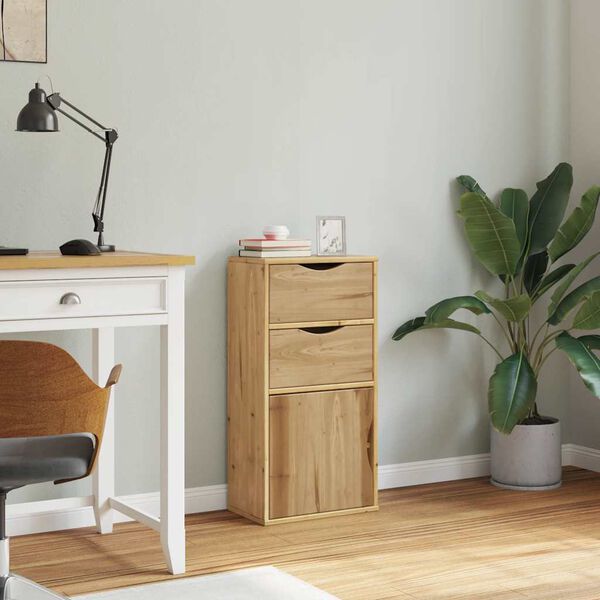 vidaXL Beistellschrank mit Schubladen ODDA 40x24x79 cm Massivholz Kiefer