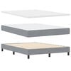 vidaXL Boxspringbett mit Matratze Hellgrau 140 x 190 cm Stoff