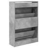 vidaXL Schuhschrank Betongrau 60x21x87,5 cm Holzwerkstoff