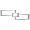 vidaXL Wandregal Sonoma-Grau 158 x 17 x 53 cm Holzwerkstoff