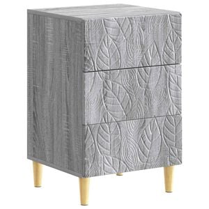 vidaXL Nachttisch Grau Sonoma 43 x 39,5 x 66,5 cm Holzwerkstoff