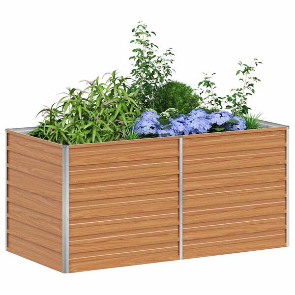 vidaXL Garten-Hochbeet 160x80x77 cm Verzinkter Stahl Silbern