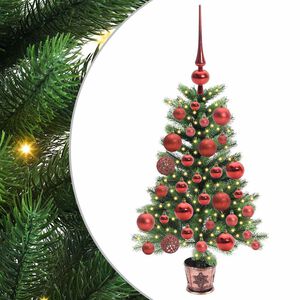 vidaXL Weihnachtsbaum mit 150 LEDs mit St&auml;nder Gr&uuml;n 65 cm PE