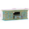 vidaXL TV-Schrank Blau 110x30x40 cm Massivholz Mango