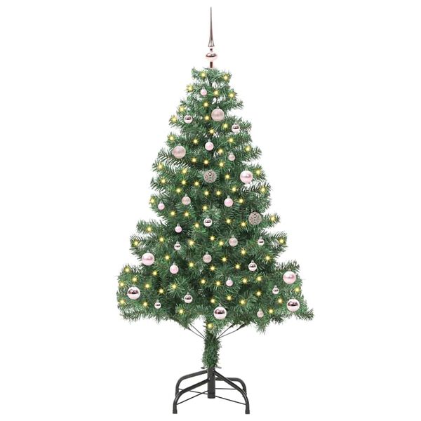 vidaXL Weihnachtsbaum mit 150 LEDs mit St&auml;nder Gr&uuml;n 150 cm PVC