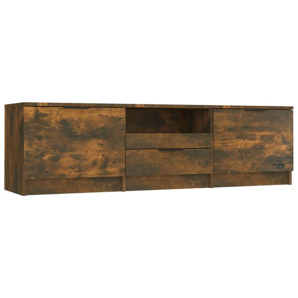 vidaXL TV-Schrank Räuchereiche 140x35x40 cm Holzwerkstoff