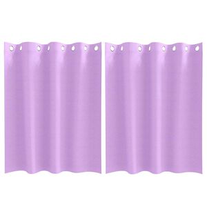 vidaXL Verdunkelungs-Vorh&auml;nge mit Ringen 2 pcs Lila 140 x 140 cm