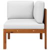 vidaXL Garten-Ecksofa mit Kissen Holz Akazie & Seil