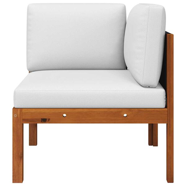 vidaXL Garten-Ecksofa mit Kissen Holz Akazie & Seil