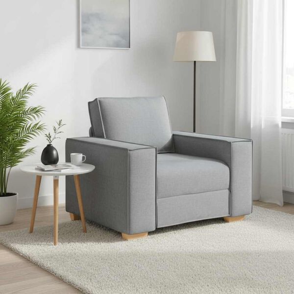 vidaXL Sofa Stuhl Hellgrau 100x78x84 cm Stoff