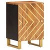 vidaXL Badschrank Braun und Schwarz 38x33,5x58 cm Massivholz Mango