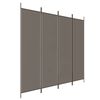 vidaXL 4-tlg. Paravent Anthrazit 200x200 cm Stoff