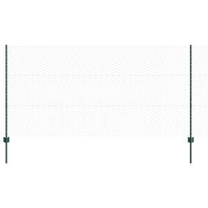 vidaXL Sechseckzaun mit Pfosten 50 x 1,2 m PVC-beschichteter Stahl