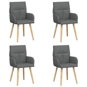 vidaXL Esszimmerst&uuml;hle 4 stk. Stoff Dunkelgrau 60 x 56 x 96 cm