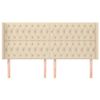 vidaXL Kopfteil mit Ohren Creme 183x16x118/128 cm Stoff