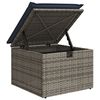 vidaXL 4-tlg. Garten-Sofagarnitur mit Kissen Grau Poly Rattan