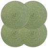 vidaXL Jute-Untersetzer 4 pcs Olivgr&uuml;n &Oslash; 30 cm 100% Tossa-Jute