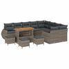 vidaXL Gartensofa-set 13 pcs Grau Poly-Rattan