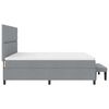 vidaXL Boxspringbett mit Matratze Hellgrau 200 x 200 cm Stoff