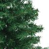 vidaXL K&uuml;nstlicher Eck-Weihnachtsbaum Gr&uuml;n 180 cm PVC