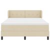 vidaXL Boxspringbett mit Matratze Creme 160 x 200 cm Stoff