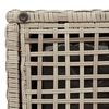 vidaXL Gartenhocker mit Kissen 2 Stk. Hellgrau 40x40x43 cm Poly Rattan
