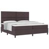 vidaXL Boxspringbett mit Matratze Dunkelbraun 200 x 200 cm Stoff