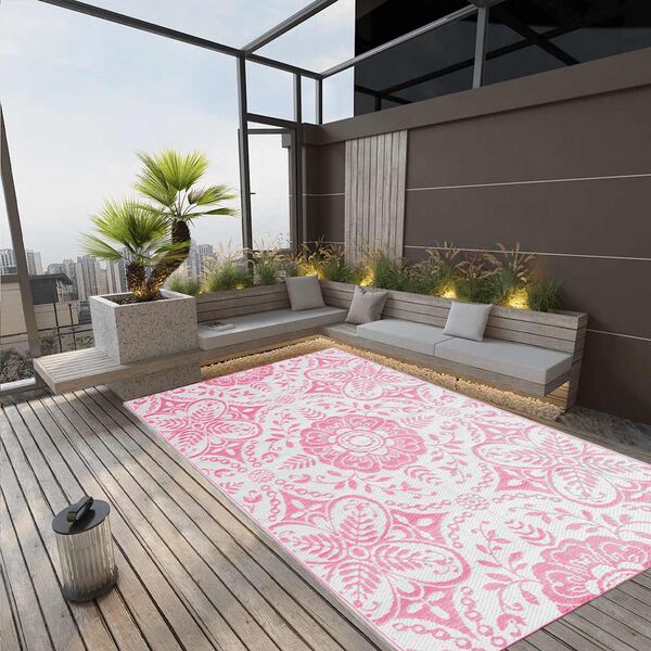 vidaXL Outdoor-Teppich ARAKIL Rosa 190x290 cm PP