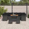 vidaXL Garten-Sofa-Set mit Kissen mit Speicher 10 pcs Schwarz