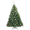 vidaXL K&uuml;nstlicher Weihnachtsbaum mit 300 LEDs Gr&uuml;n 180 cm PE und PVC