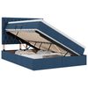 vidaXL LED-Speicherbett mit Matratze Blau 140 x 200 cm Stoff