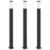vidaXL Pollerleuchten mit Steckdose 3 Stk. 110 cm Schwarz IP44