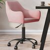 vidaXL Esszimmerstuhl Drehbar Rosa Samt