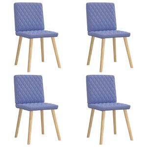 vidaXL Esszimmerst&uuml;hle 4 Stk. Jeansblau Stoff