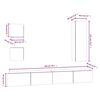 vidaXL 5-tlg. TV-Schrank-Set Schwarz Holzwerkstoff