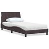 vidaXL Bett mit Matratze "Hanko" Dunkelbraun 100x200 cm Stoff
