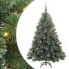 vidaXL K&uuml;nstlicher Weihnachtsbaum mit 150 LEDs Gr&uuml;n 150 cm PE und PVC
