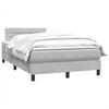vidaXL Boxspringbett mit Matratze Hellgrau 120x210 cm Samt