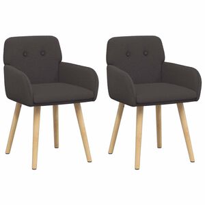 vidaXL Esszimmerst&uuml;hle 2 stk. Boucl&eacute; Dunkelgrau 59 x 57 x 85 cm