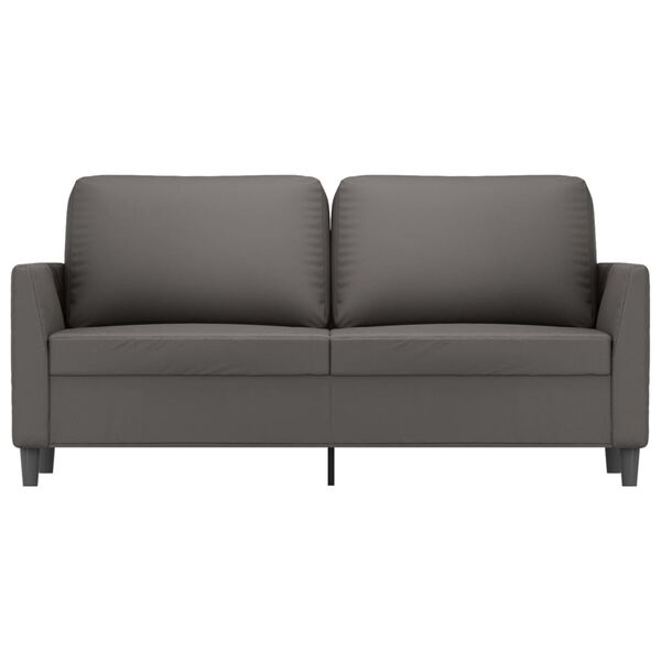 vidaXL 2-Sitzer-Sofa Grau 140 cm Kunstleder