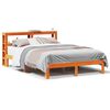 vidaXL Massivholzbett ohne Matratze Wachsbraun 140x200 cm Kiefernholz