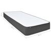 vidaXL Boxspringbett Dunkelgrau Stoff 90x200 cm