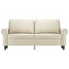 vidaXL 2-Sitzer-Sofa Creme 140 cm Kunstleder