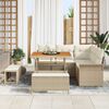 vidaXL Gartensofa-set mit Kissen 8 pcs Beige Poly-Rattan