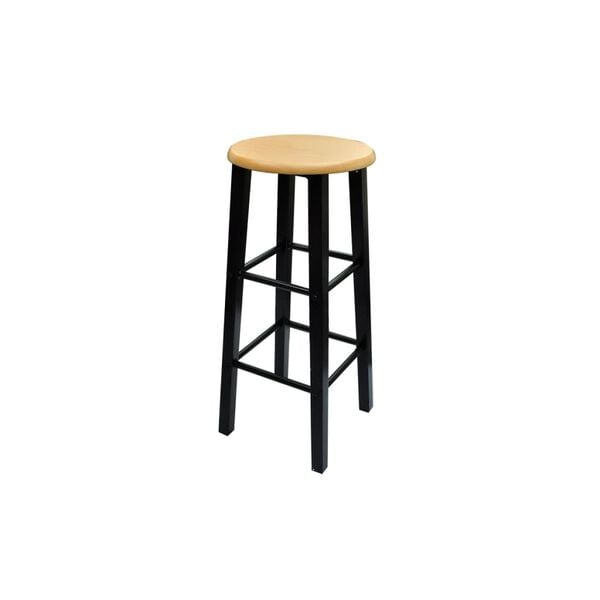 vidaXL Fr&uuml;chst&uuml;cksbar Hellbraunes Holz Schwarzer Stahl