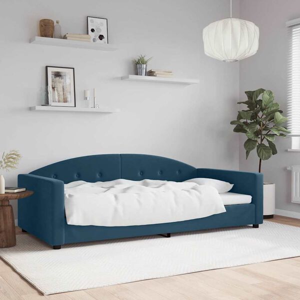 vidaXL Tagesbett Blau 100x200 cm Samt