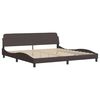vidaXL Bett mit Matratze "Hvar" Dunkelbraun 200x200 cm Stoff